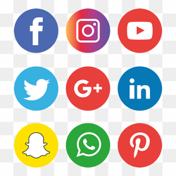 Social media icons set logo