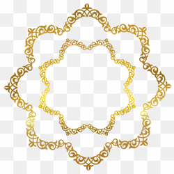 Gold flower template illustration, Encapsulated PostScript, ramadhan Frame, bracelet, gold png free download