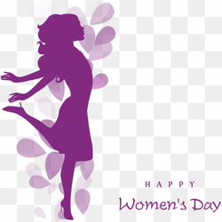 Happy women's day, International Womens Day Happiness Quotation Woman Wish, Women's Day decorative elements, love, purple png