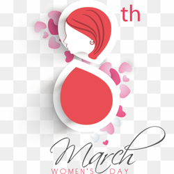 March 8th Women's Day illustration, International Womens Day March 8 Woman, Women's Day element
