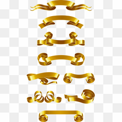 Web banner Ribbon Euclidean, Gold ribbon banner material, gold ribbon lot, text, gold Coin, happy Birthday Vector Images png