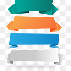 Paper Banner Ribbon, 4 paper ribbon banner material, four assorted-color ribbons, blue, angle, label 
