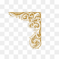 Corner flower, corner flower, frame, euporean pattern png
