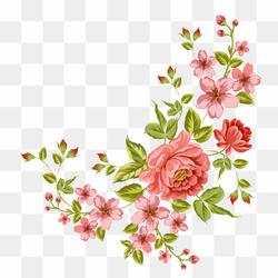 Flower, Corner flower, pink flowers, flower Arranging, branch, rose Order png