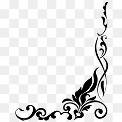 Drawing, Corner Border, white, text, monochrome png