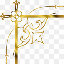 Gold corner, angle, text, branch png