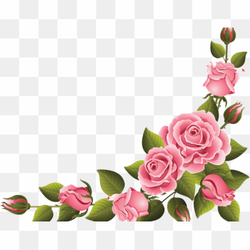 Corner flower decoration, fenlv, flowers, green leaves png