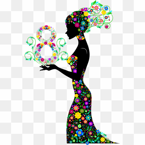 International Women's Day March 8 Woman, happy women day, child, people, fashion Illustration