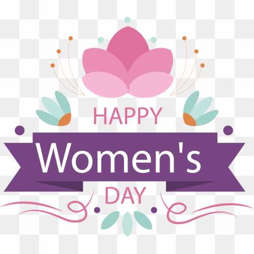 International Womens Day Woman Illustration, Women's Day, blue, painted, leaf png