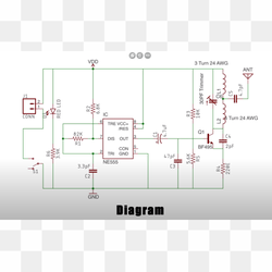 Circute diagram of wire less remote