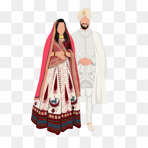 Indian wedding couple outfits