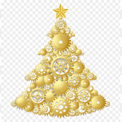 Decorated tree with background 
