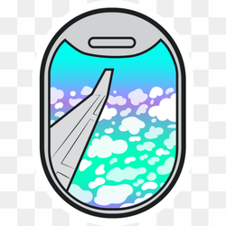 Airplane Window Frame PNG Image