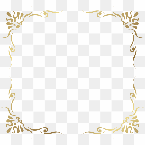 Art Deco Frame PNG Isolated File