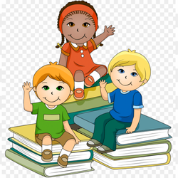 Children Joyce with reading books