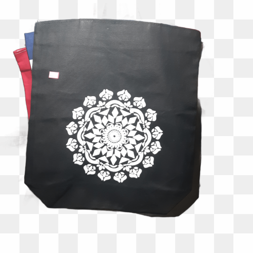 Black cotton tot bag