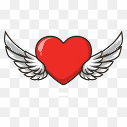 Beautiful winged heart