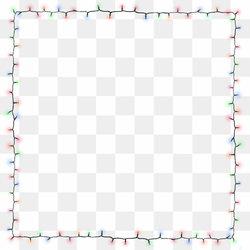 Christmas Lights Frame PNG