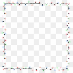 Christmas Lights Frame PNG Isolated Image