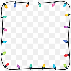Christmas Lights Frame PNG Isolated Photo