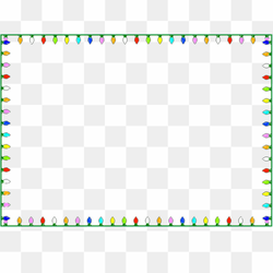 Christmas Lights Frame PNG Isolated Pic