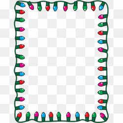 Christmas Lights Frame PNG Pic