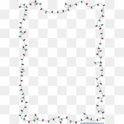 Christmas Lights Frame PNG Transparent