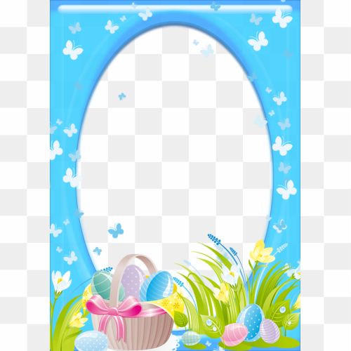 Easter Frame Transparent PNG