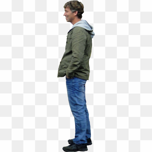 Man facing leftwards