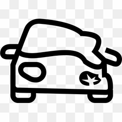 Crashed car draw