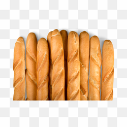 Lined up stick bread