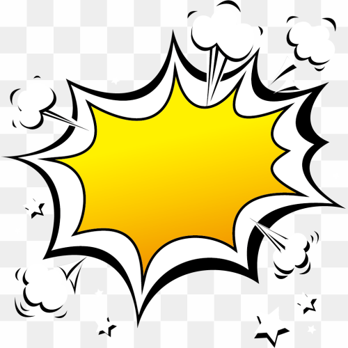 Bubble yellow comic