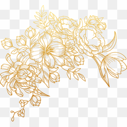 Gold rose pattern