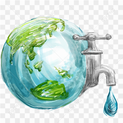Earth with spigot painting, Earth World Water Day, Water conservation Water efficiency, Environmental Earth, drop, environmental Protection, drinking