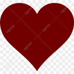 Dark Red Heart PNG Clipart