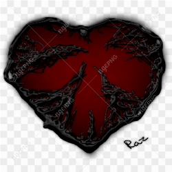 Dark Red Heart PNG Pic