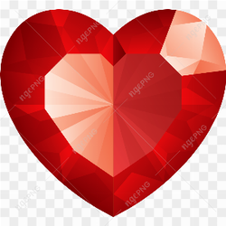 Dark Red Heart Transparent PNG