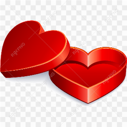 Gift Heart Box PNG Clipart