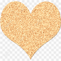 Glitter Gold Heart PNG File