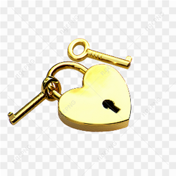 Heart Key Background PNG