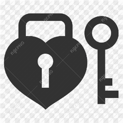 Heart Key PNG Background Image