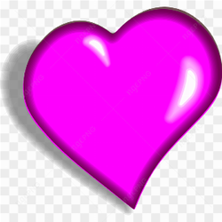 Hot Pink Heart PNG Image