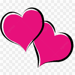 Hot Pink Heart PNG Pic