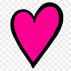 Hot Pink Heart PNG Transparent Image