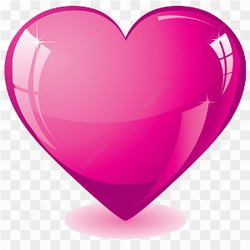Hot Pink Heart Transparent Background