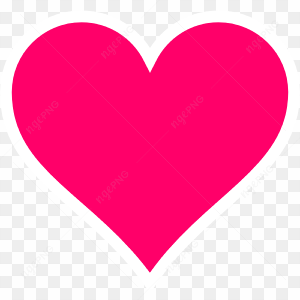 Pink Heart Vector PNG File