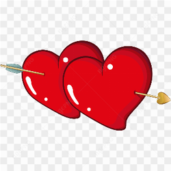 Red Heart Arrow PNG Photos