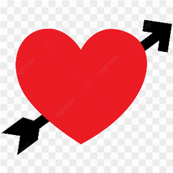 Red Heart Arrow Transparent Background