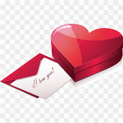 Red Heart Box PNG File