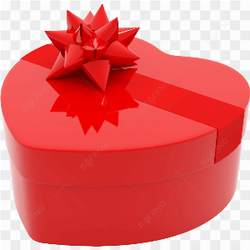 Red Heart Box PNG Transparent Image